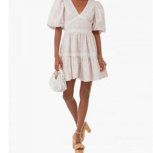 NEW WITHOUT TAGS pink ditsy floral lace isabelle dress Hyacinth House